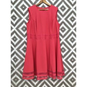 Calvin Klein Bright Pink Sleeveless A Line Dress